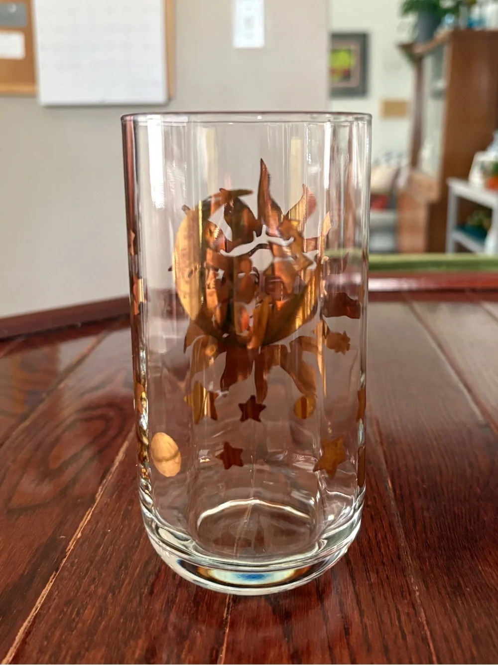 Vintage Italy Sun Moon And Stars Glass
